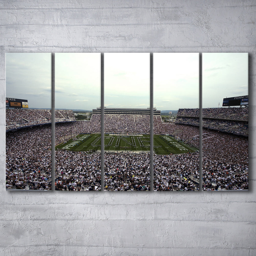 Beaver Stadium, Stadium Canvas, Sport Art, 5 Panel B, Extra Large Canvas, Canvas Print Wall Art