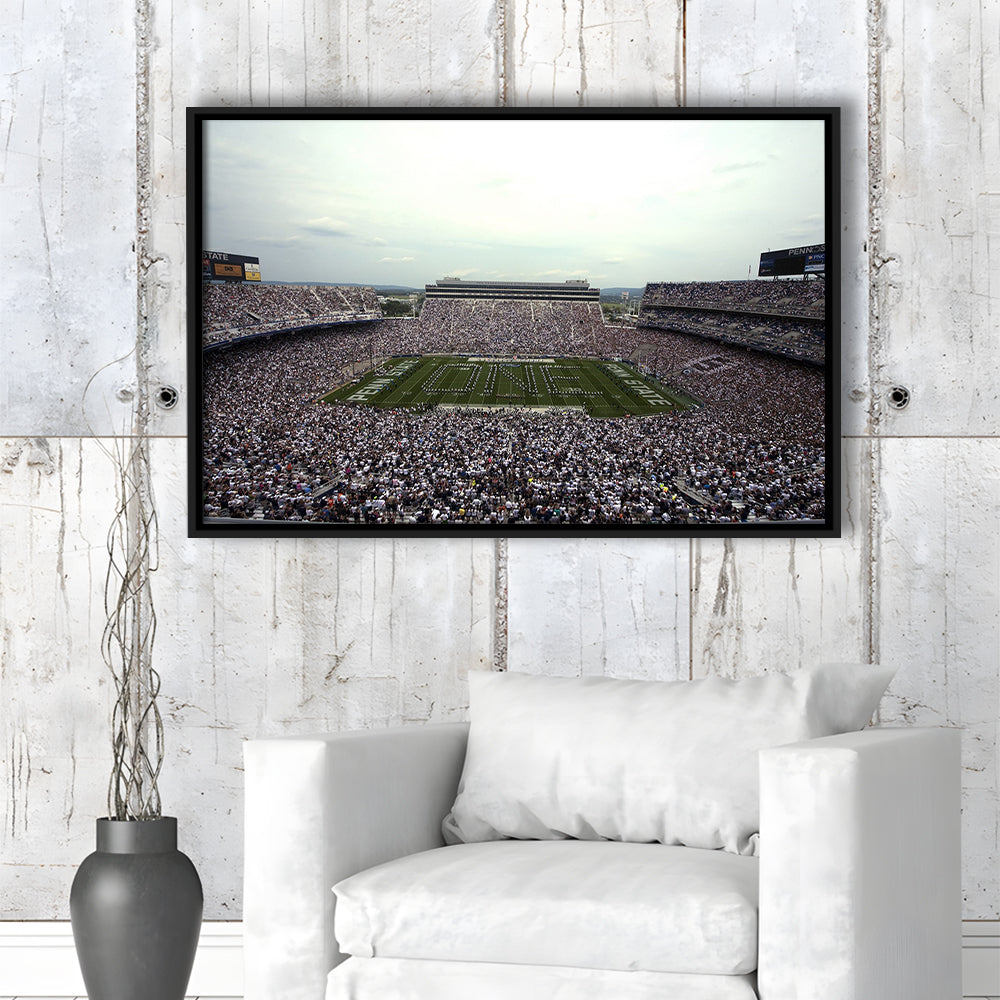 Beaver Stadium, Stadium Canvas, Sport Art, Framed Canvas Print Wall Art, Floating Frame
