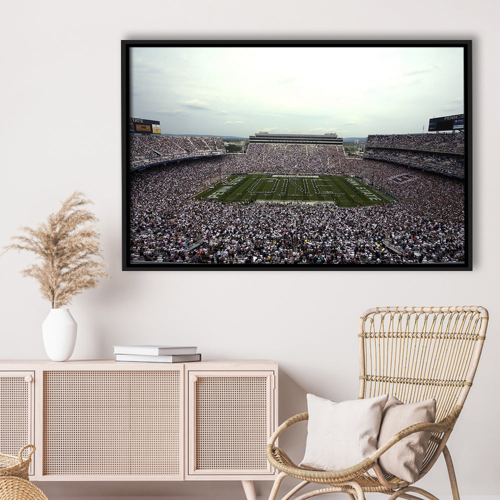 Beaver Stadium, Stadium Canvas, Sport Art, Framed Canvas Print Wall Art, Floating Frame