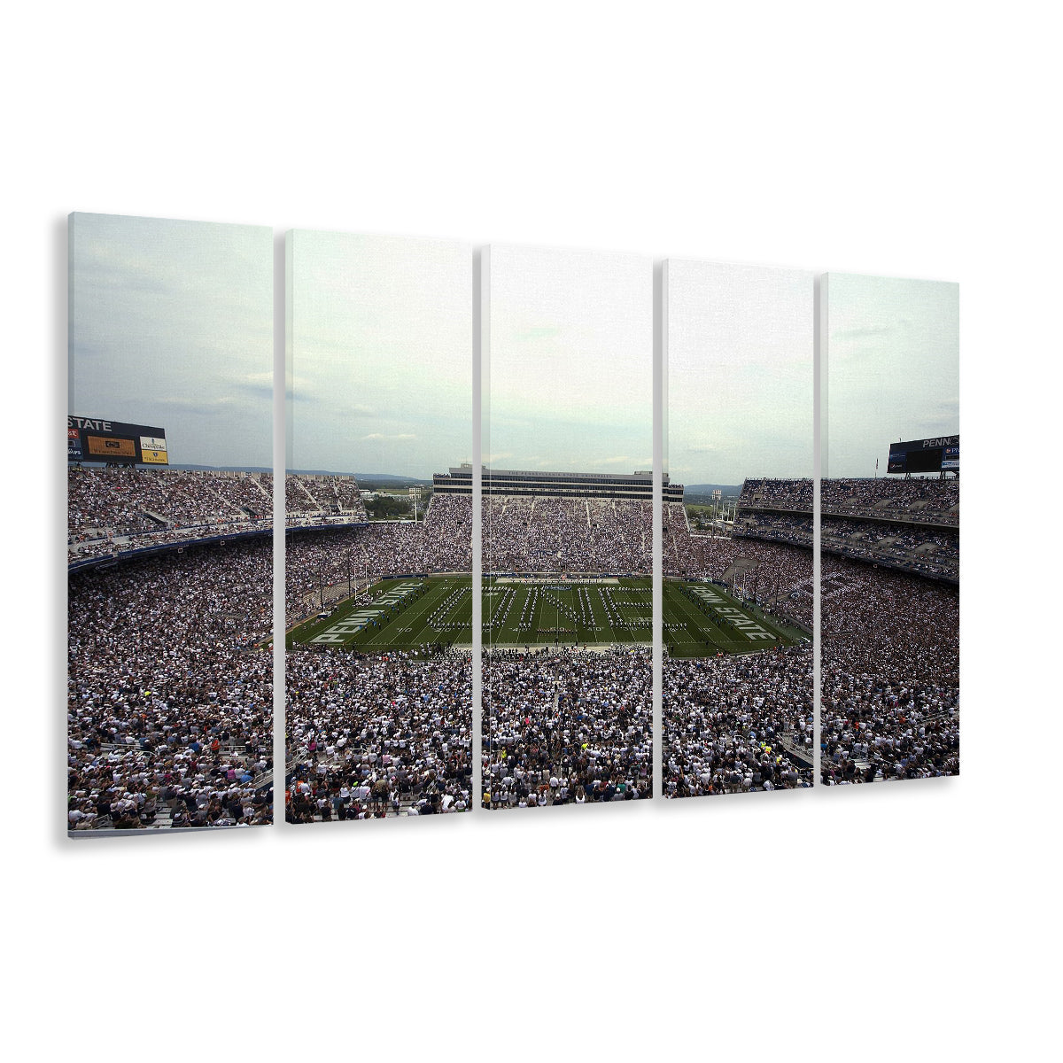 Beaver Stadium, Stadium Canvas, Sport Art, 5 Panel B, Extra Large Canvas, Canvas Print Wall Art