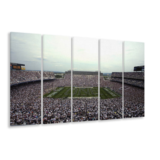Beaver Stadium, Stadium Canvas, Sport Art, 5 Panel B, Extra Large Canvas, Canvas Print Wall Art