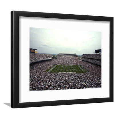 Beaver Stadium, Stadium Canvas, Sport Art, Gift for him, White Border Framed Art Print Wall Decor