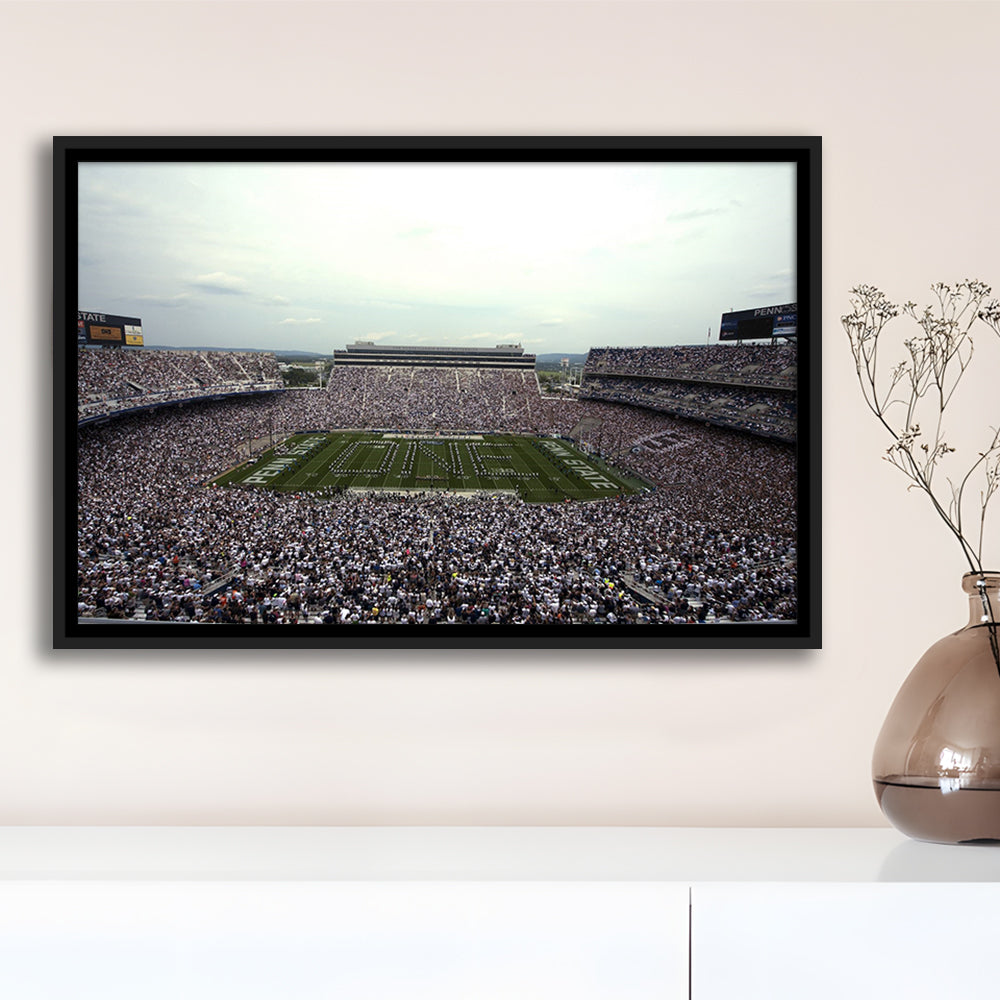 Beaver Stadium, Stadium Canvas, Sport Art, Framed Canvas Print Wall Art, Floating Frame