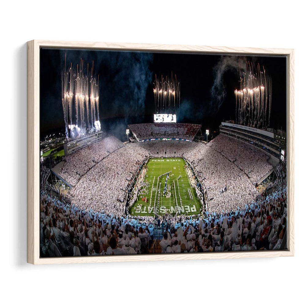 Beaver Stadium in Pa, Stadium Canvas, Sport Art, Framed Canvas Print Wall Art, Floating Frame
