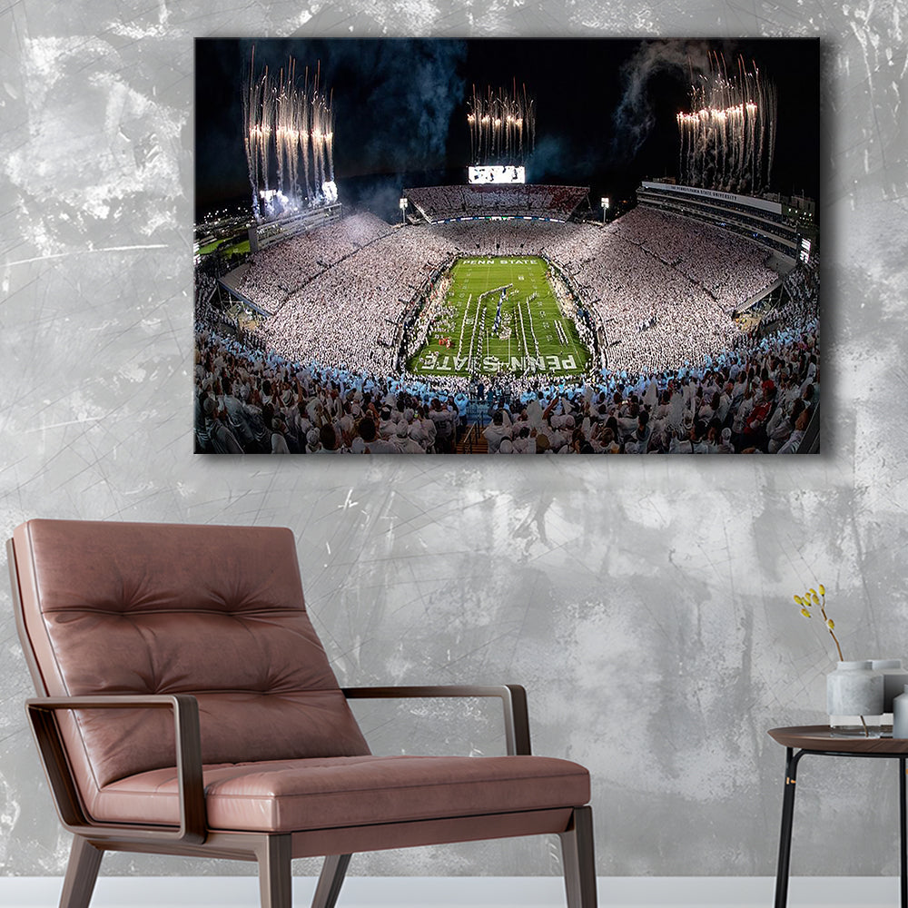 Beaver Stadium in Pa, Stadium Canvas, Sport Art, Gift for him, Man Cave Decor, Art Print, Canvas Print Wall Art