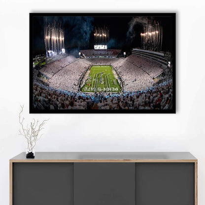 Beaver Stadium in Pa, Stadium Canvas, Sport Art, Gift for him, Framed Art Print Wall Decor, Picture Framed
