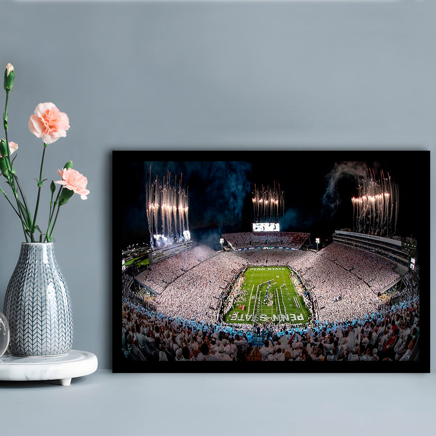 Beaver Stadium in Pa, Stadium Canvas, Sport Art, Gift for him, Framed Art Print Wall Decor, Picture Framed
