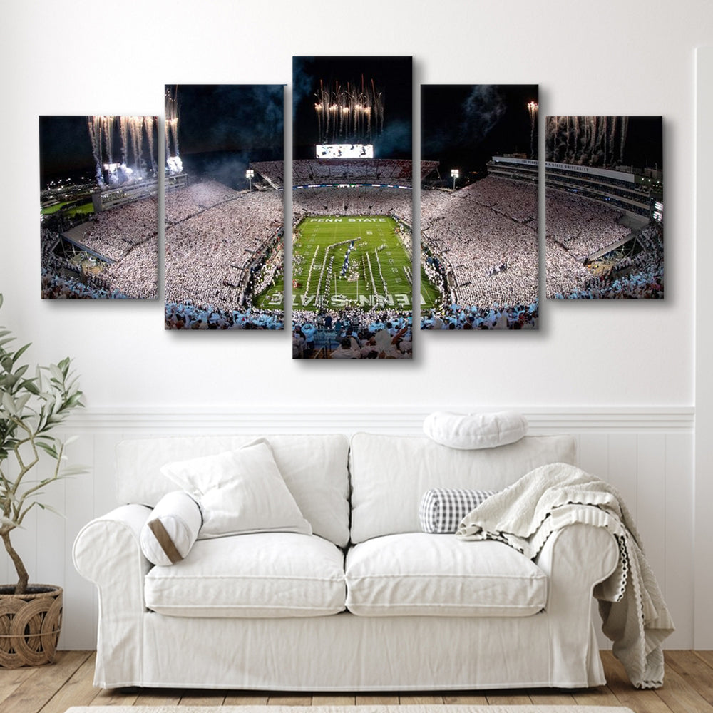 Beaver Stadium in Pa, Stadium Canvas, Sport Art, Gift for him, 5 Panel, Large Canvas, Canvas Print Wall Art