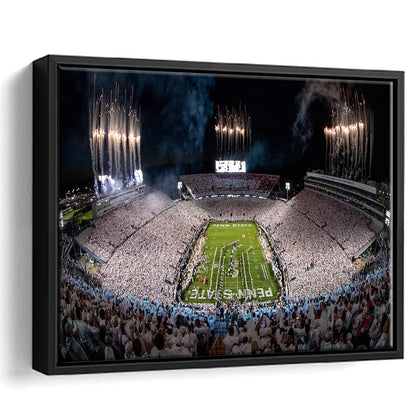 Beaver Stadium in Pa, Stadium Canvas, Sport Art, Framed Canvas Print Wall Art, Floating Frame