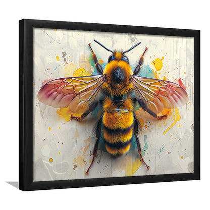 Bee Yourself Watercolor Style Art Prints,A Charming Addition To Your Wall Decor, Framed Art Print, Picture Framed