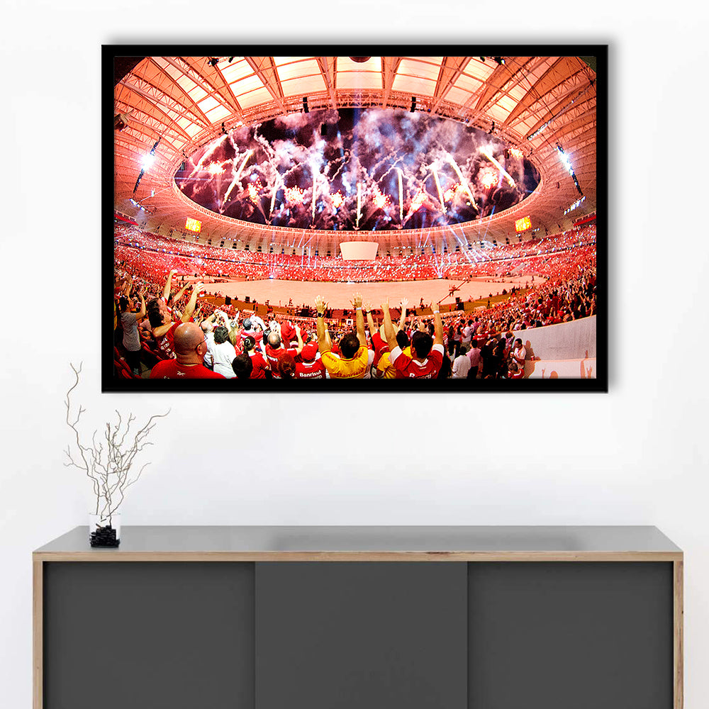 Beira Rio Stadium Event, Stadium Canvas, Sport Art, Gift for him, Framed Art Print Wall Decor, Picture Framed