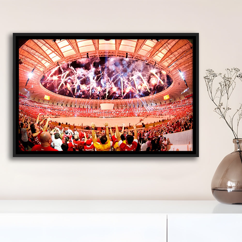 Beira Rio Stadium Event, Stadium Canvas, Sport Art, Framed Canvas Print Wall Art, Floating Frame