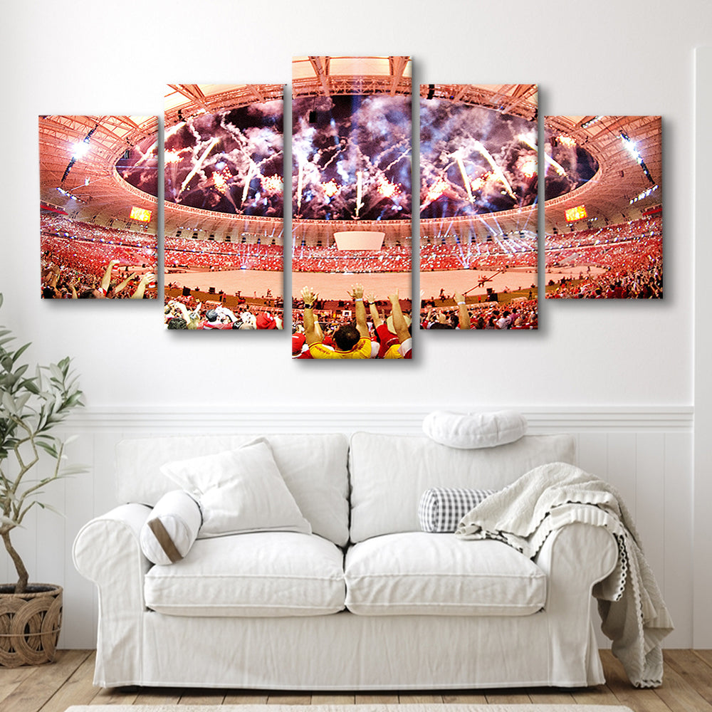 Beira Rio Stadium Event, Stadium Canvas, Sport Art, Gift for him, 5 Panel, Large Canvas, Canvas Print Wall Art