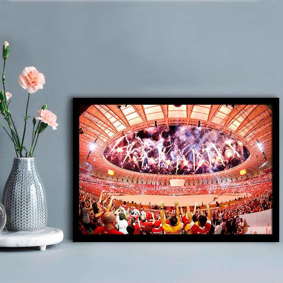 Beira Rio Stadium Event, Stadium Canvas, Sport Art, Gift for him, Framed Art Print Wall Decor, Picture Framed
