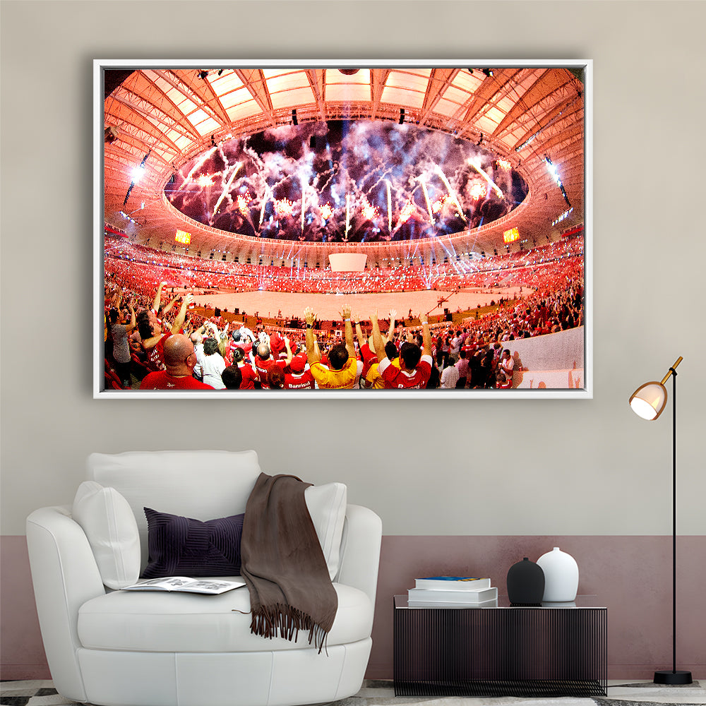 Beira Rio Stadium Event, Stadium Canvas, Sport Art, Framed Canvas Print Wall Art, Floating Frame