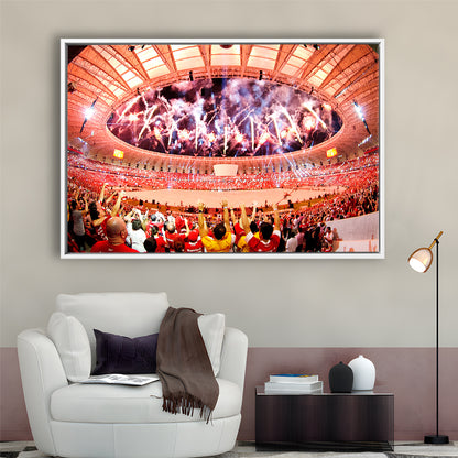 Beira Rio Stadium Event, Stadium Canvas, Sport Art, Framed Canvas Print Wall Art, Floating Frame