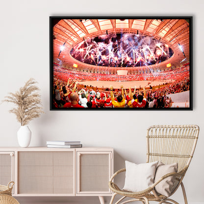 Beira Rio Stadium Event, Stadium Canvas, Sport Art, Framed Canvas Print Wall Art, Floating Frame