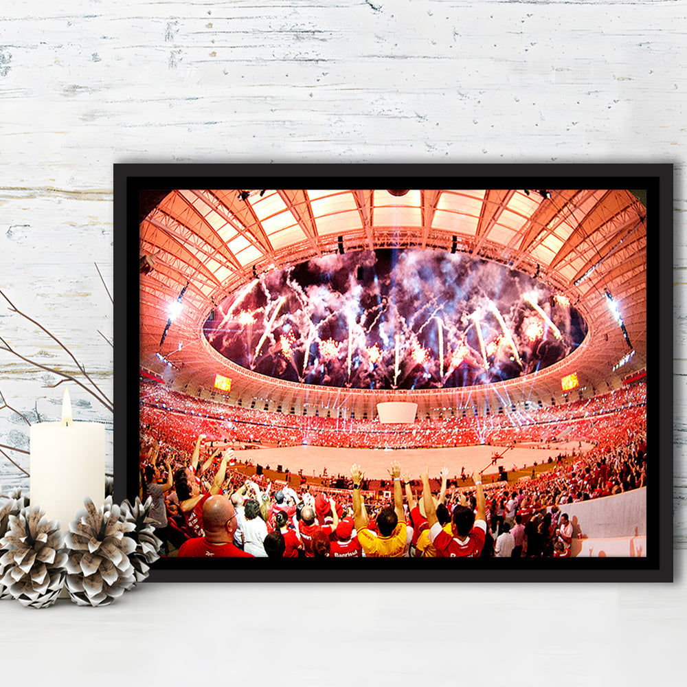 Beira Rio Stadium Event, Stadium Canvas, Sport Art, Framed Canvas Print Wall Art, Floating Frame