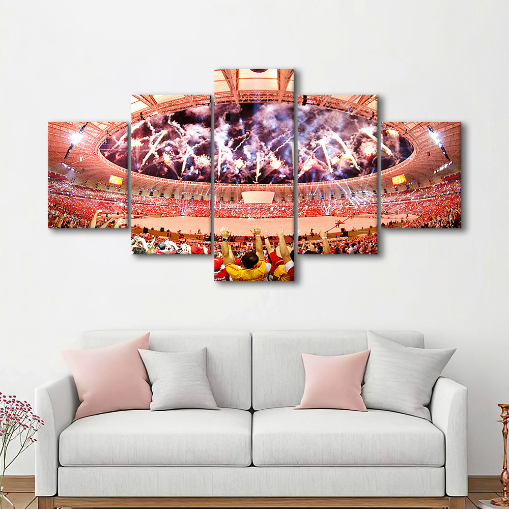 Beira Rio Stadium Event, Stadium Canvas, Sport Art, Gift for him, 5 Panel, Large Canvas, Canvas Print Wall Art