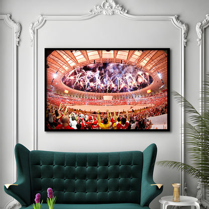 Beira Rio Stadium Event, Stadium Canvas, Sport Art, Gift for him, Framed Art Print Wall Decor, Picture Framed
