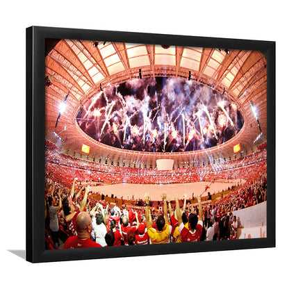 Beira Rio Stadium Event, Stadium Canvas, Sport Art, Gift for him, Framed Art Print Wall Decor, Picture Framed