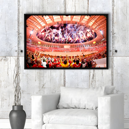 Beira Rio Stadium Event, Stadium Canvas, Sport Art, Framed Canvas Print Wall Art, Floating Frame