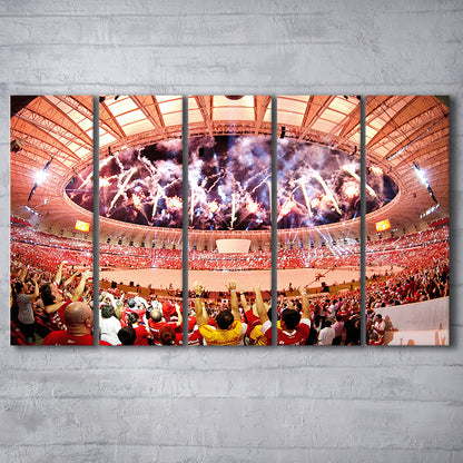 Beira Rio Stadium Event, Stadium Canvas, Sport Art, 5 Panel B, Extra Large Canvas, Canvas Print Wall Art
