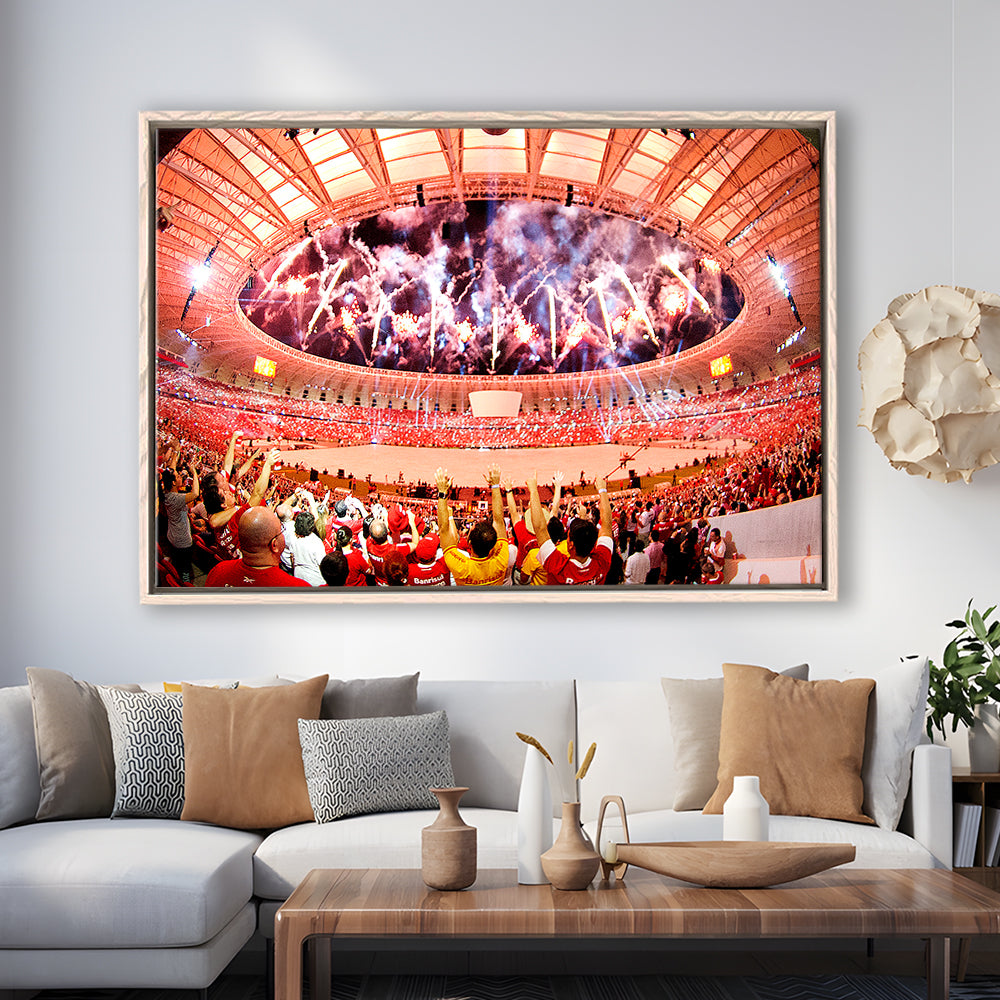 Beira Rio Stadium Event, Stadium Canvas, Sport Art, Framed Canvas Print Wall Art, Floating Frame