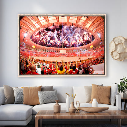 Beira Rio Stadium Event, Stadium Canvas, Sport Art, Framed Canvas Print Wall Art, Floating Frame