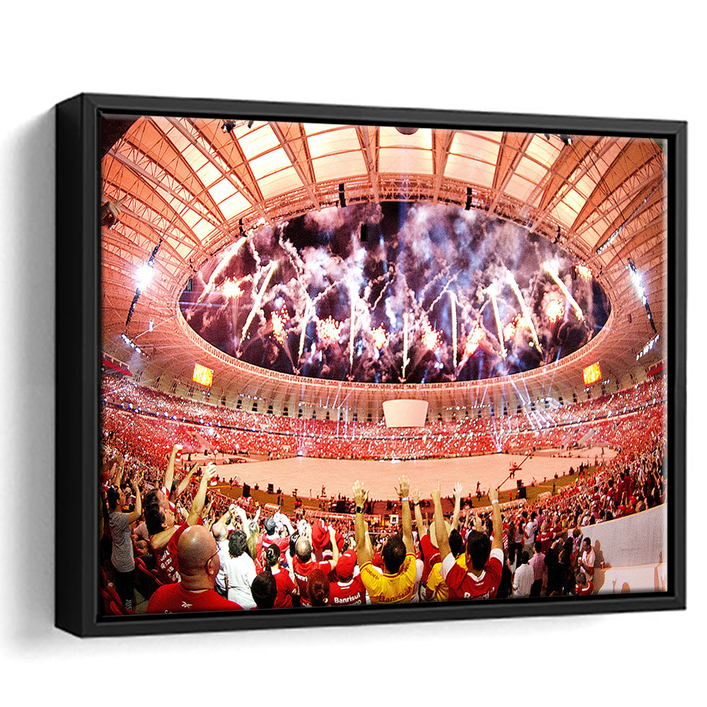 Beira Rio Stadium Event, Stadium Canvas, Sport Art, Framed Canvas Print Wall Art, Floating Frame
