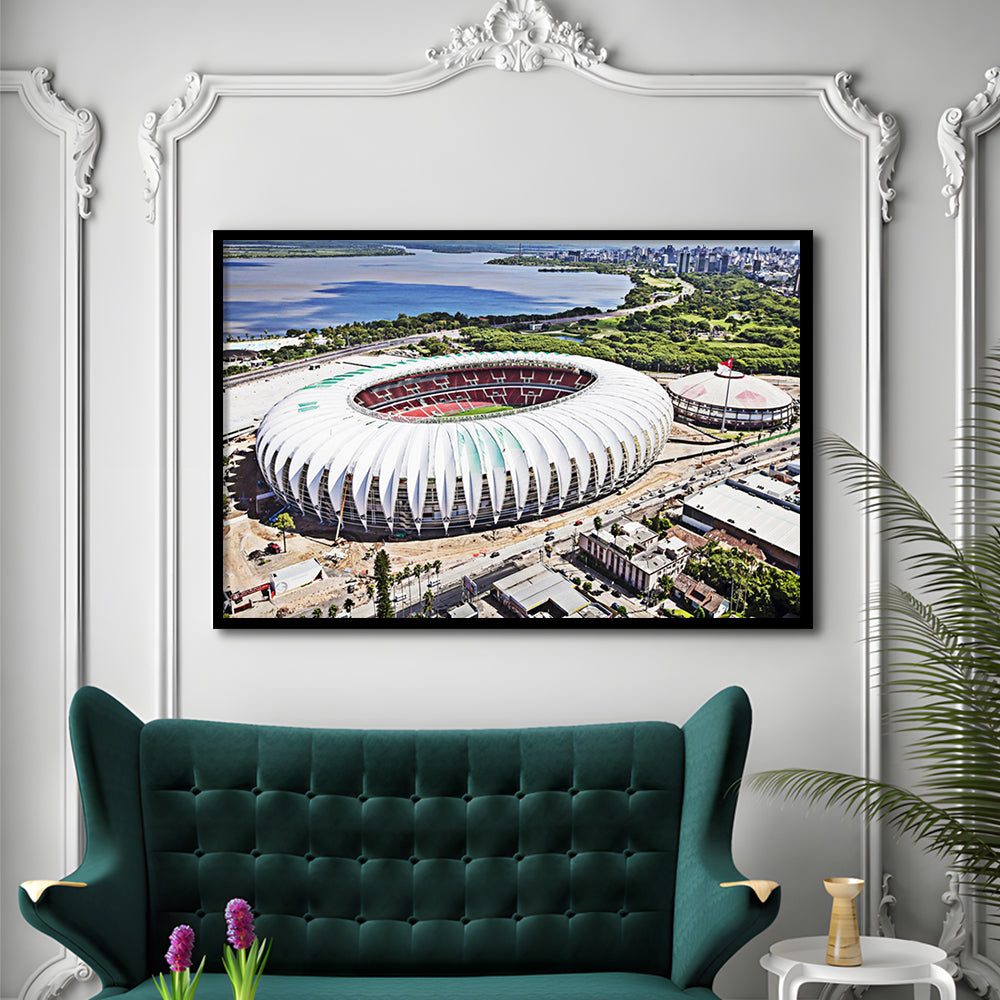 Beira Rio Stadium, Stadium Canvas, Sport Art, Fan Gifts, Framed Art Print Wall Decor, Picture Framed