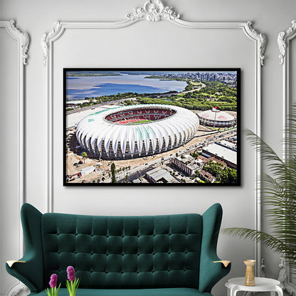 Beira Rio Stadium, Stadium Canvas, Sport Art, Fan Gifts, Framed Art Print Wall Decor, Picture Framed