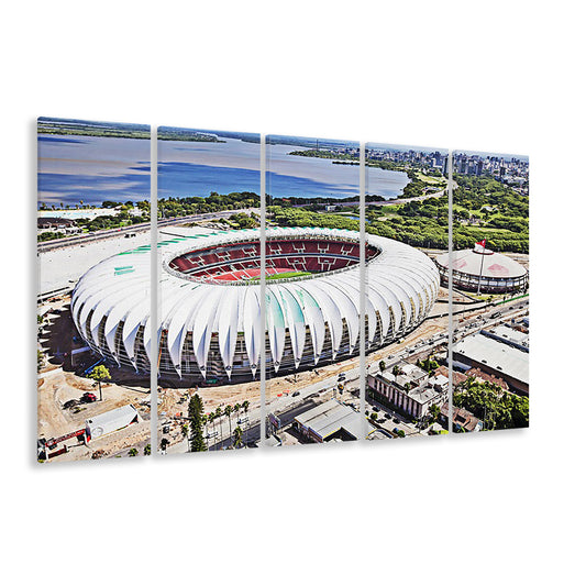 Beira Rio Stadium, Stadium Canvas, Sport Art, Fan Gifts, 5 Panel B, Extra Large Canvas, Canvas Print Wall Art