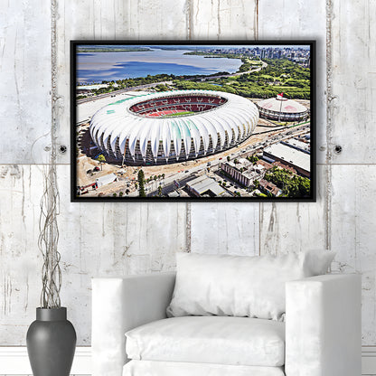 Beira Rio Stadium, Stadium Canvas, Sport Art, Fan Gifts, Framed Canvas Print Wall Art, Floating Frame