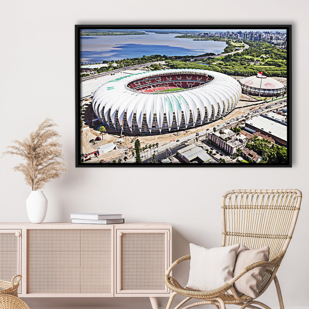 Beira Rio Stadium, Stadium Canvas, Sport Art, Fan Gifts, Framed Canvas Print Wall Art, Floating Frame