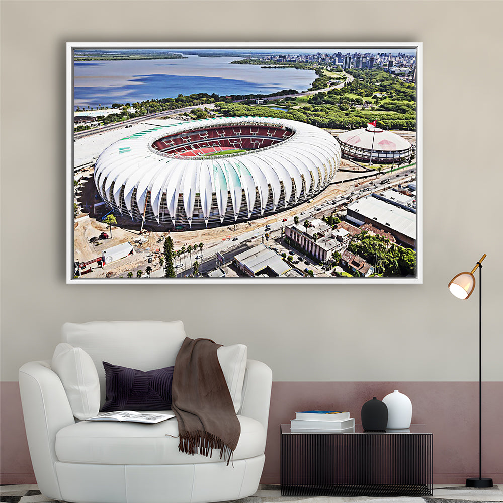 Beira Rio Stadium, Stadium Canvas, Sport Art, Fan Gifts, Framed Canvas Print Wall Art, Floating Frame