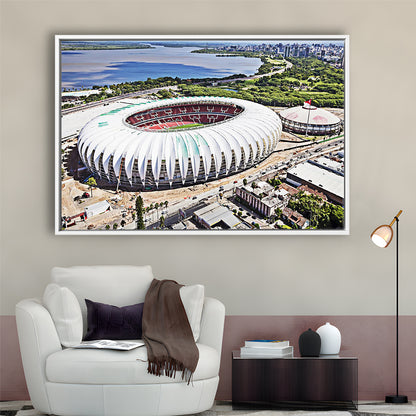 Beira Rio Stadium, Stadium Canvas, Sport Art, Fan Gifts, Framed Canvas Print Wall Art, Floating Frame