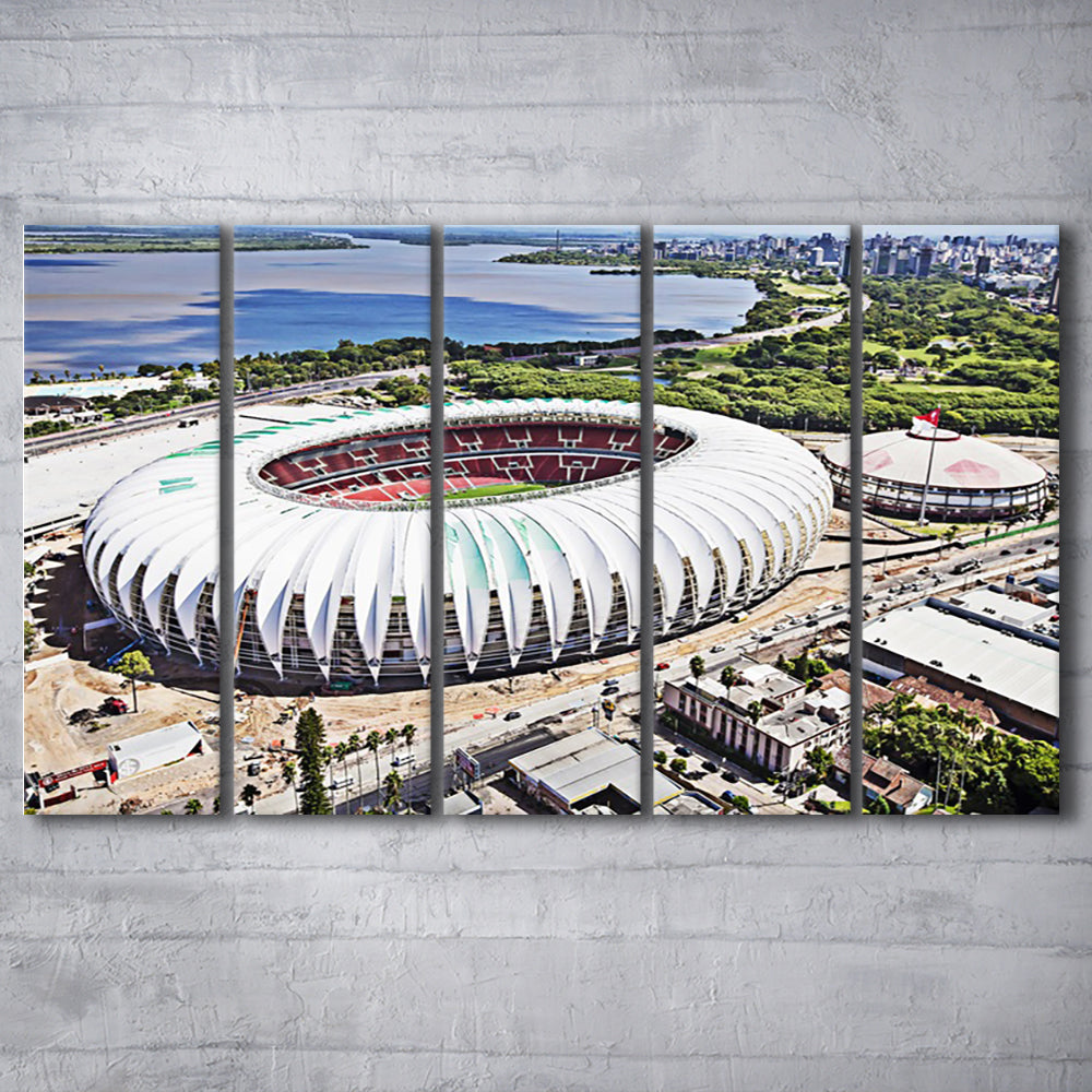 Beira Rio Stadium, Stadium Canvas, Sport Art, Fan Gifts, 5 Panel B, Extra Large Canvas, Canvas Print Wall Art