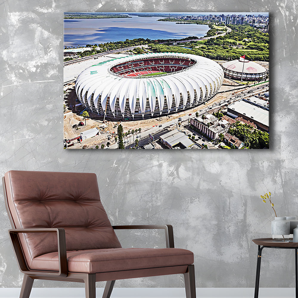 Beira Rio Stadium, Stadium Canvas, Sport Art, Fan Gifts, Man Cave Decor, Art Print, Canvas Print Wall Art