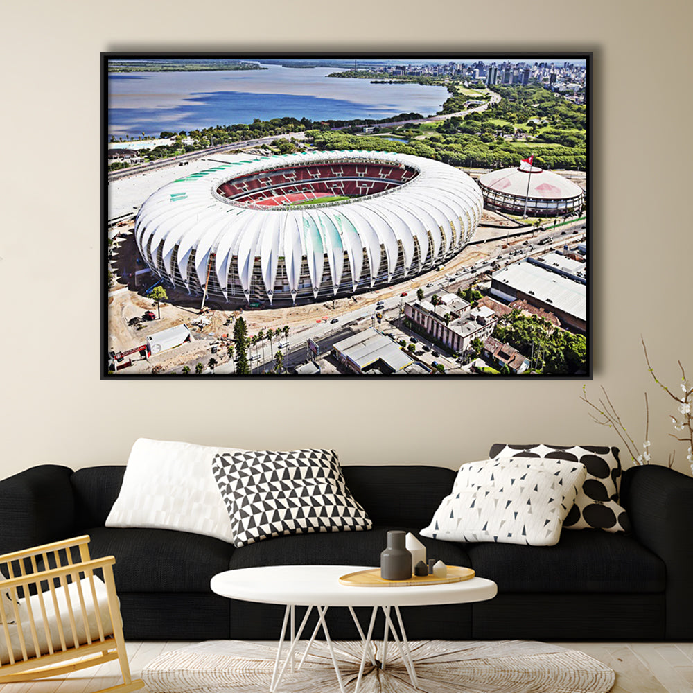 Beira Rio Stadium, Stadium Canvas, Sport Art, Fan Gifts, Framed Canvas Print Wall Art, Floating Frame