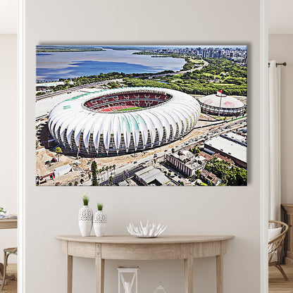 Beira Rio Stadium, Stadium Canvas, Sport Art, Fan Gifts, Man Cave Decor, Art Print, Canvas Print Wall Art