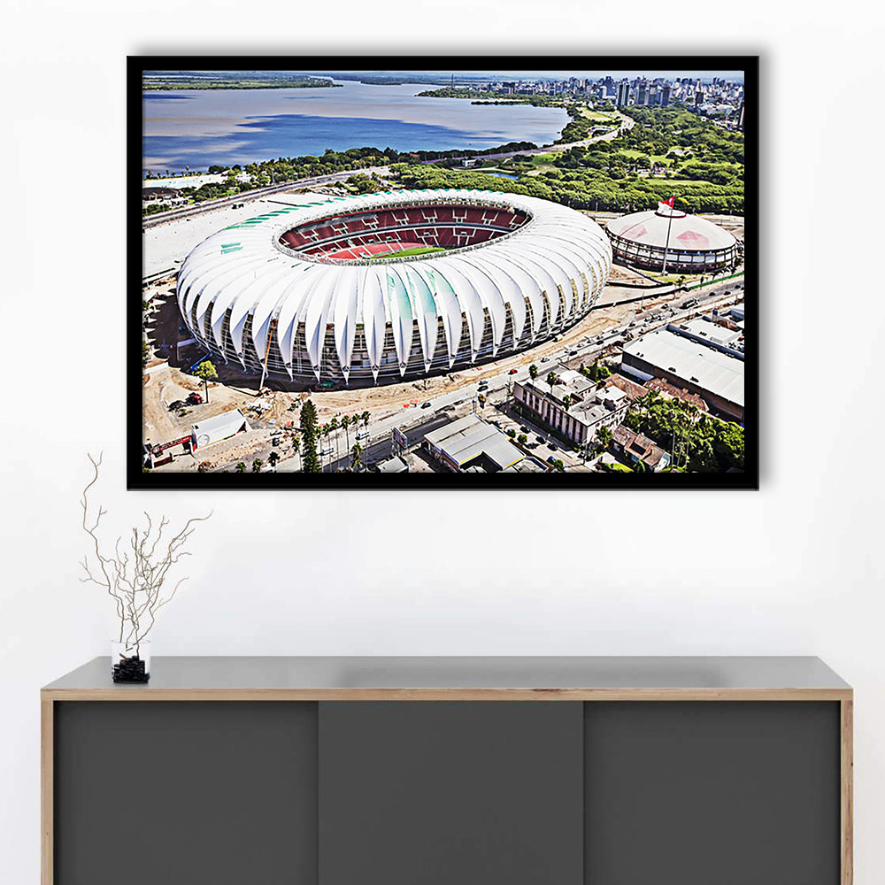 Beira Rio Stadium, Stadium Canvas, Sport Art, Fan Gifts, Framed Art Print Wall Decor, Picture Framed