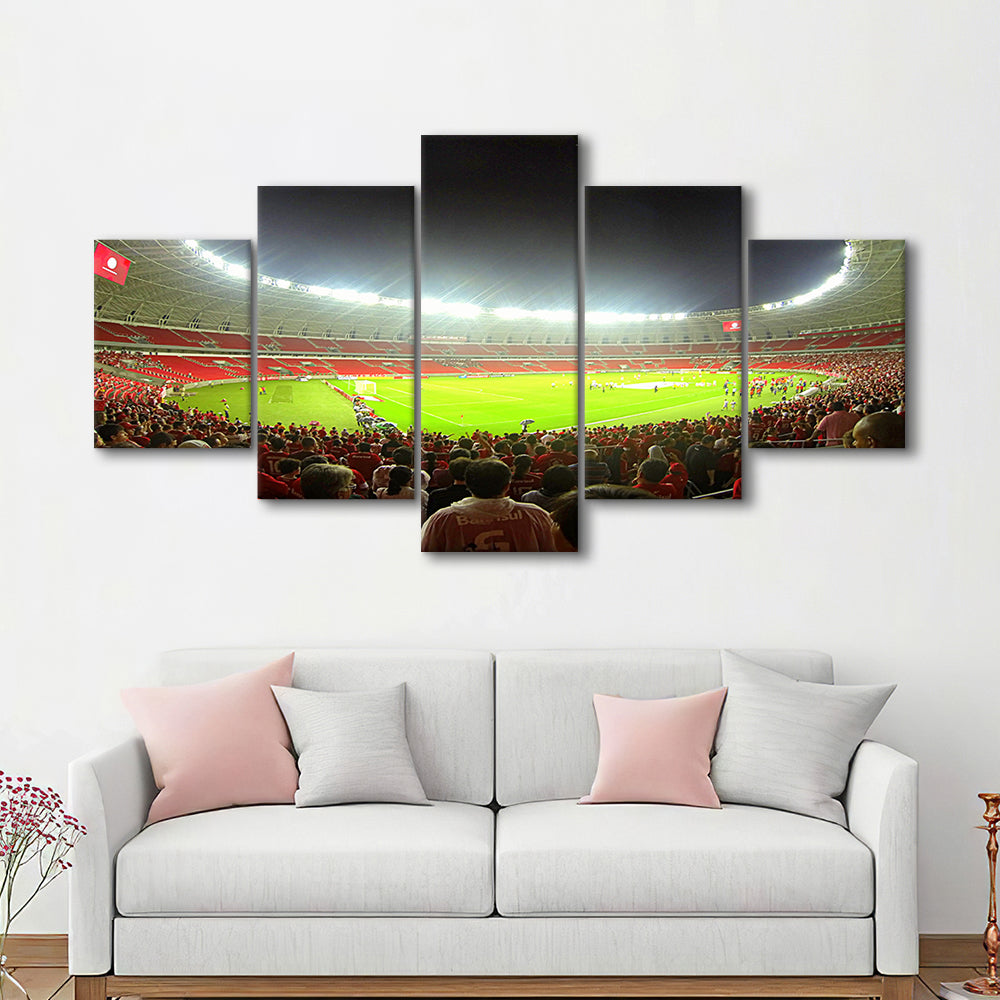 Beira Rio Stadium, Stadium Canvas, Sport Art, Gift for him, 5 Panel, Large Canvas, Canvas Print Wall Art
