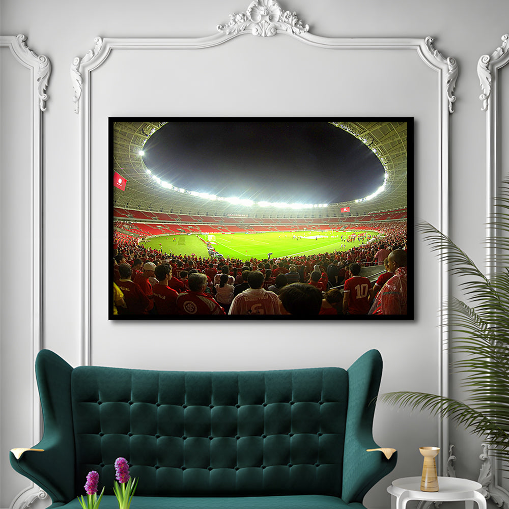 Beira Rio Stadium, Stadium Canvas, Sport Art, Gift for him, Framed Art Print Wall Decor, Picture Framed
