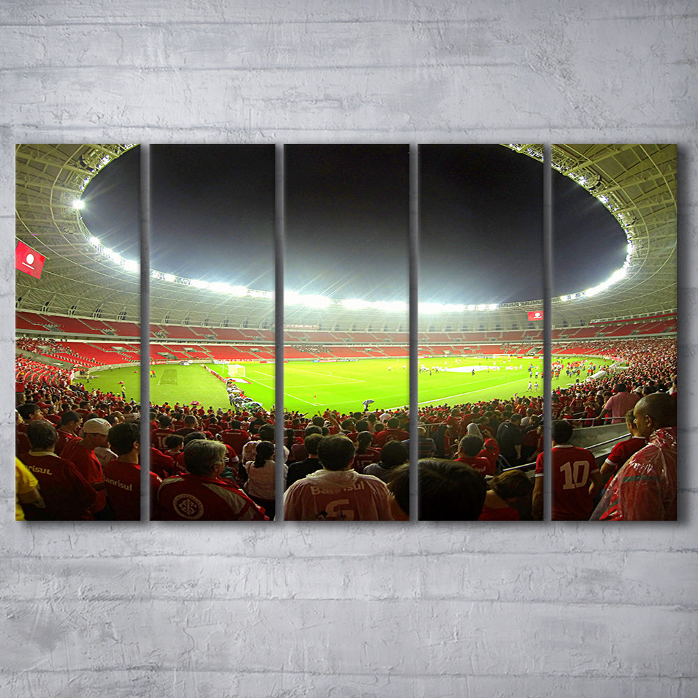 Beira Rio Stadium, Stadium Canvas, Sport Art, 5 Panel B, Extra Large Canvas, Canvas Print Wall Art