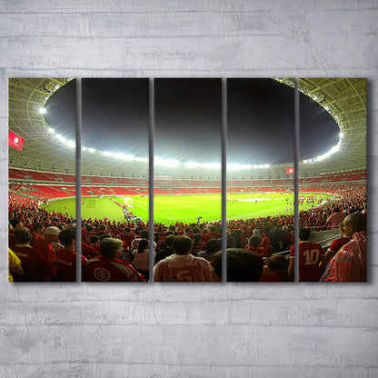 Beira Rio Stadium, Stadium Canvas, Sport Art, 5 Panel B, Extra Large Canvas, Canvas Print Wall Art