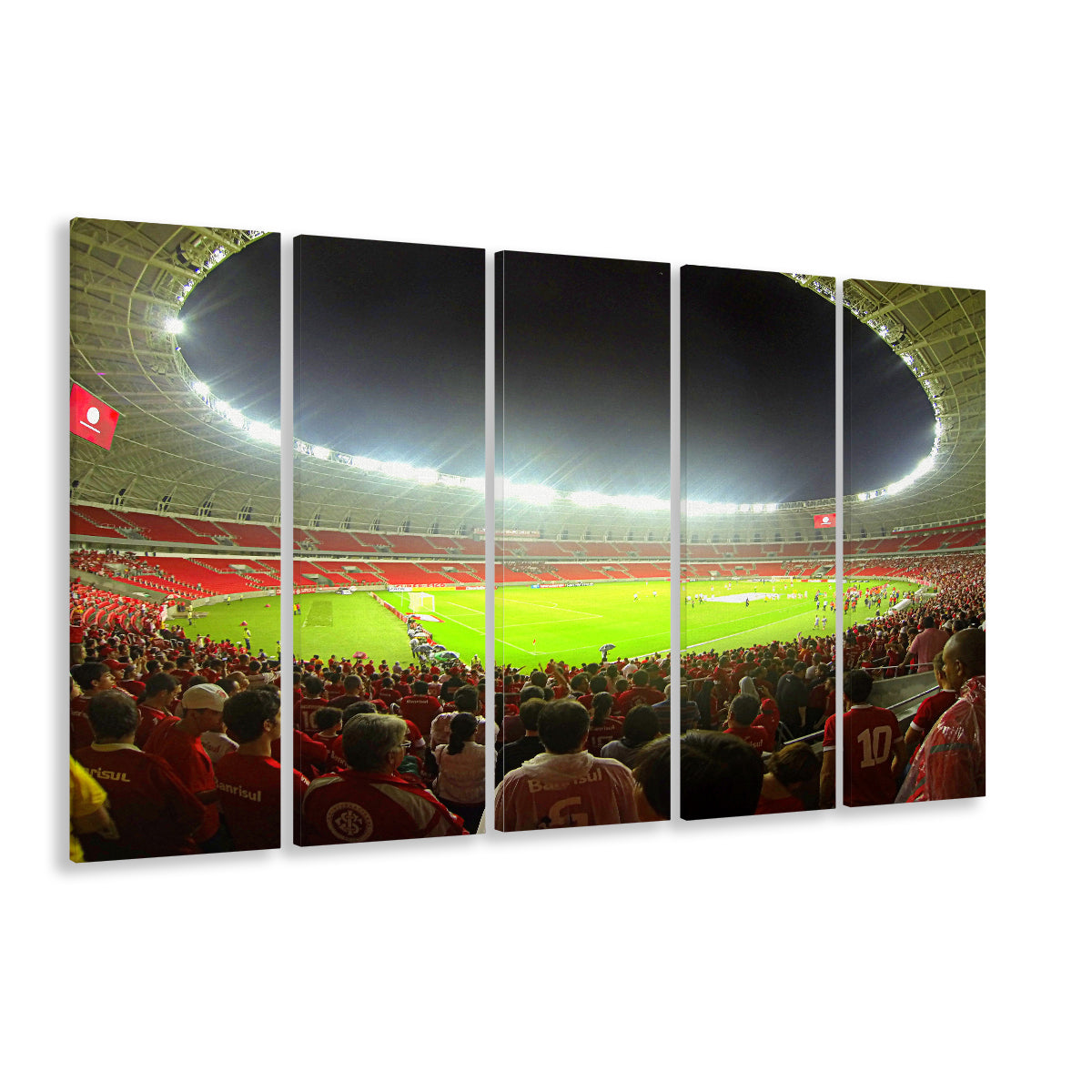 Beira Rio Stadium, Stadium Canvas, Sport Art, 5 Panel B, Extra Large Canvas, Canvas Print Wall Art