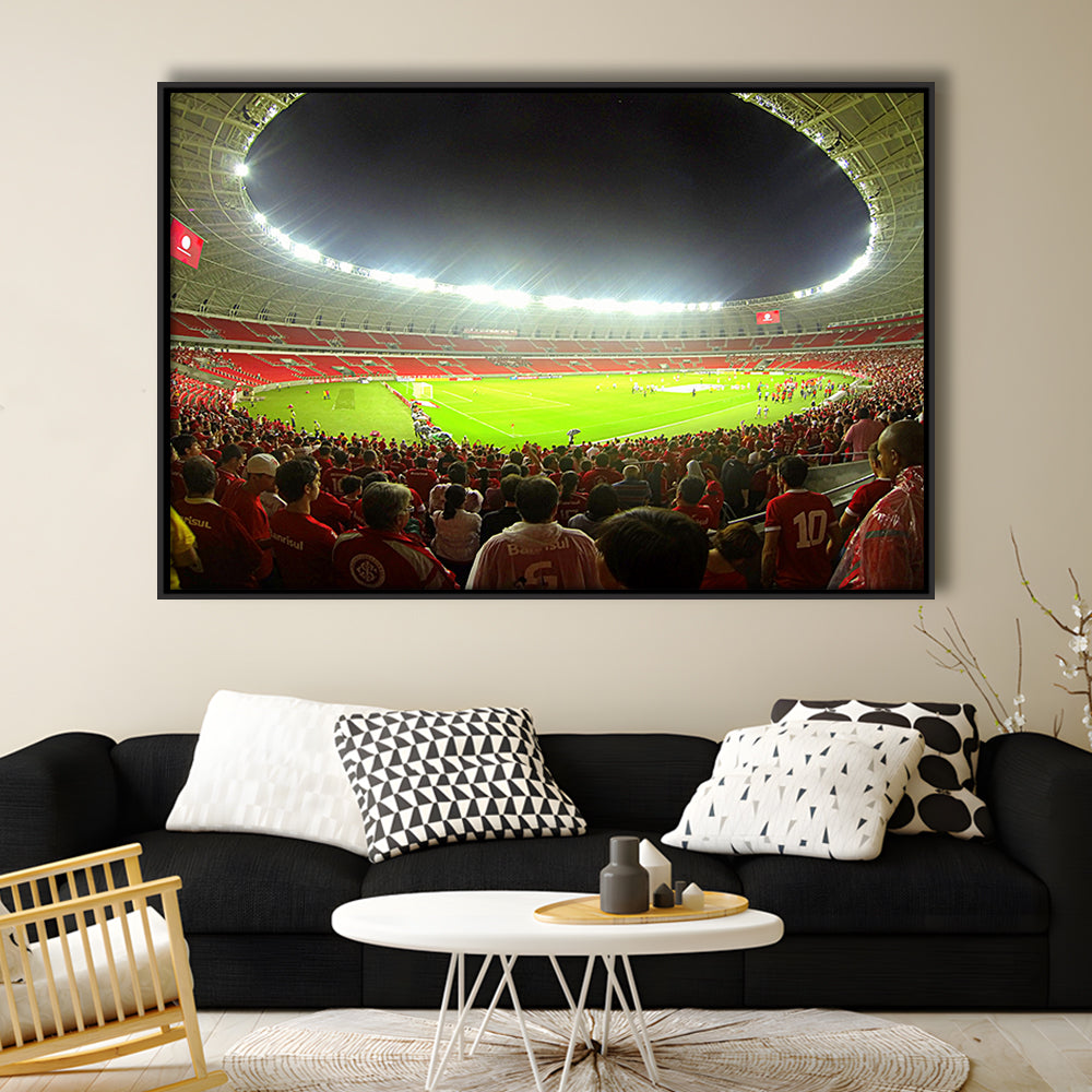 Beira Rio Stadium, Stadium Canvas, Sport Art, Framed Canvas Print Wall Art, Floating Frame
