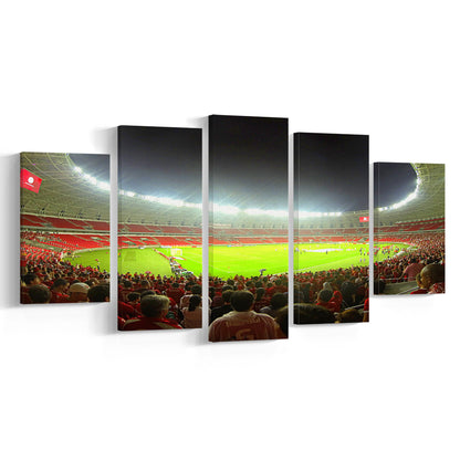 Beira Rio Stadium, Stadium Canvas, Sport Art, Gift for him, 5 Panel, Large Canvas, Canvas Print Wall Art
