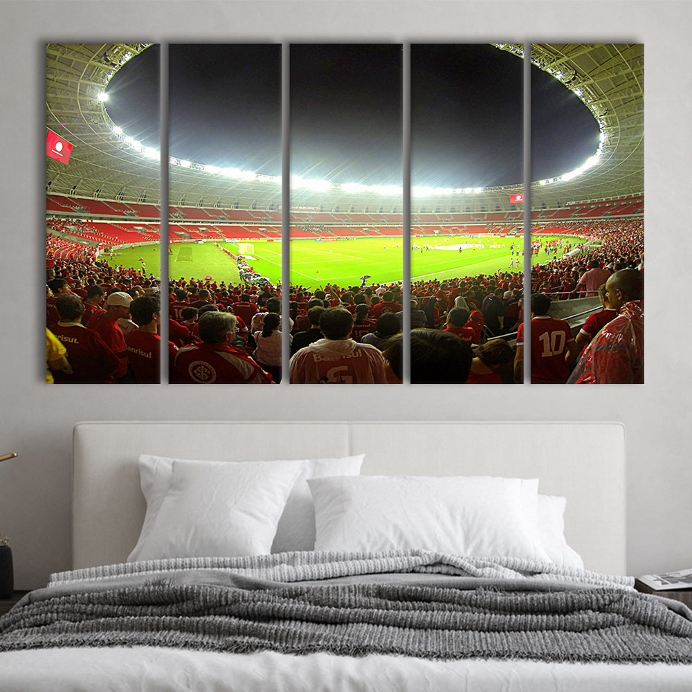 Beira Rio Stadium, Stadium Canvas, Sport Art, 5 Panel B, Extra Large Canvas, Canvas Print Wall Art